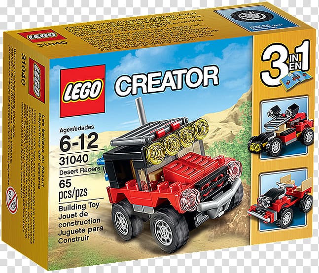 Lego Racers LEGO 31040 Creator Desert Racers Toy Lego minifigure, everything is awesome transparent background PNG clipart