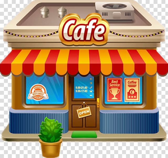 graphics Cafe Company License, Supermarket building transparent background PNG clipart