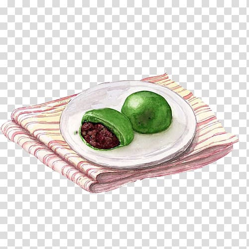 China Qingming Qingtuan Food Illustration, Barley Mariko hand painting material transparent background PNG clipart