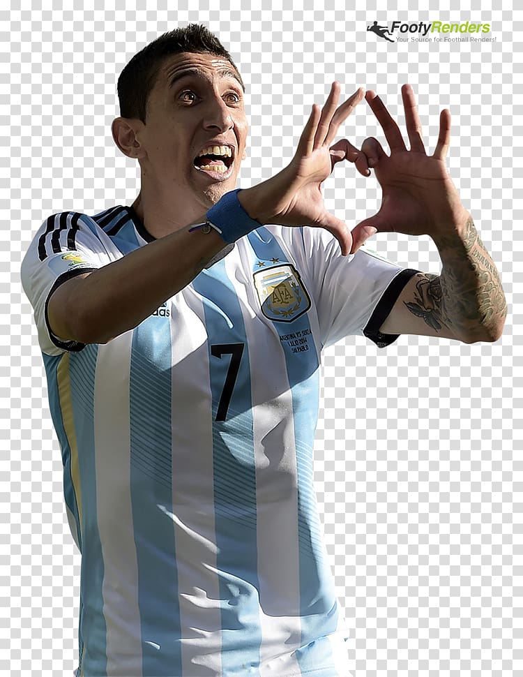 T-shirt Ángel Di Maria Thumb Argentina national football team Sleeve, Di maria transparent background PNG clipart