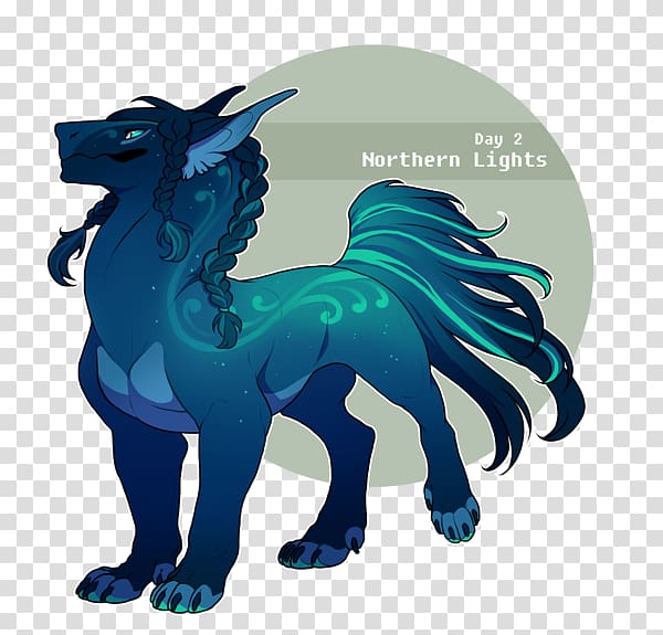 Horse Microsoft Azure Legendary creature Animated cartoon, northern lights transparent background PNG clipart