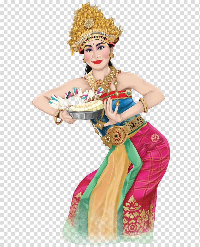 Balinese dance Digital painting Balinese people, rio carnival dancers transparent background PNG clipart