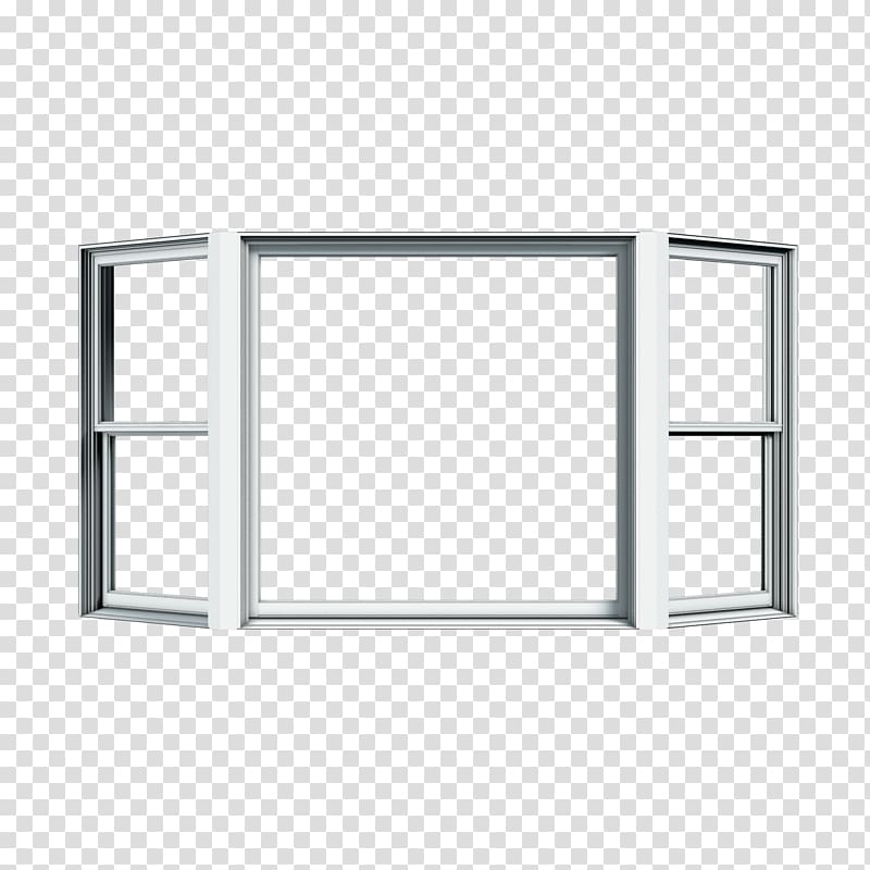 rectangular white hunch window frame illustration, Window Blinds & Shades Replacement window Jeld-Wen Bay window, window transparent background PNG clipart