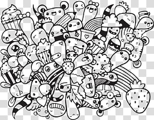 Doodle Coloring book Art Drawing, zetangle transparent background PNG clipart thumbnail
