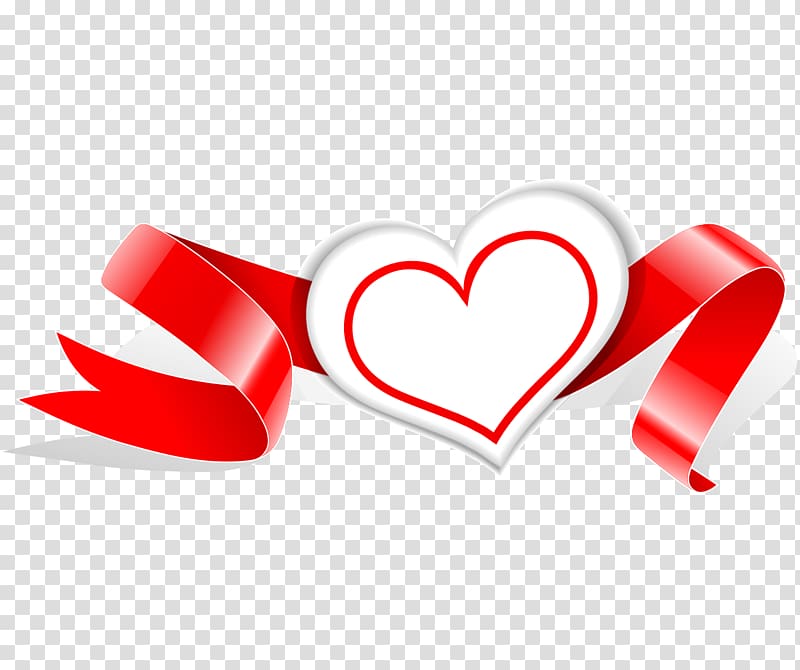 Ribbon Heart , Love Free white transparent background PNG clipart