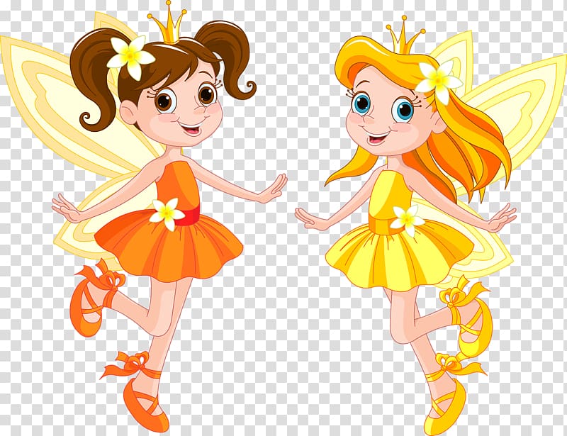 two fairies illustration, Tooth fairy Disney Fairies , Pretty Flower Fairy transparent background PNG clipart