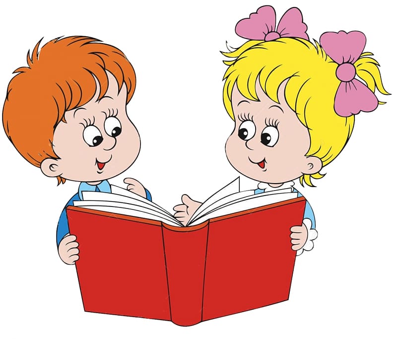 Reading Girl Boy Book , reading transparent background PNG clipart