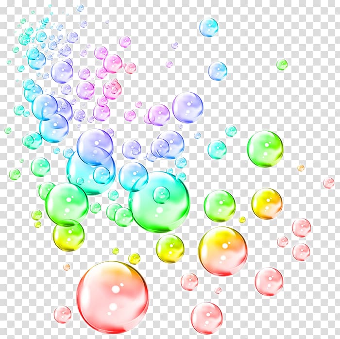 multicolored bubbles illustration, Soap bubble Rainbow , burbujas de agua transparent background PNG clipart