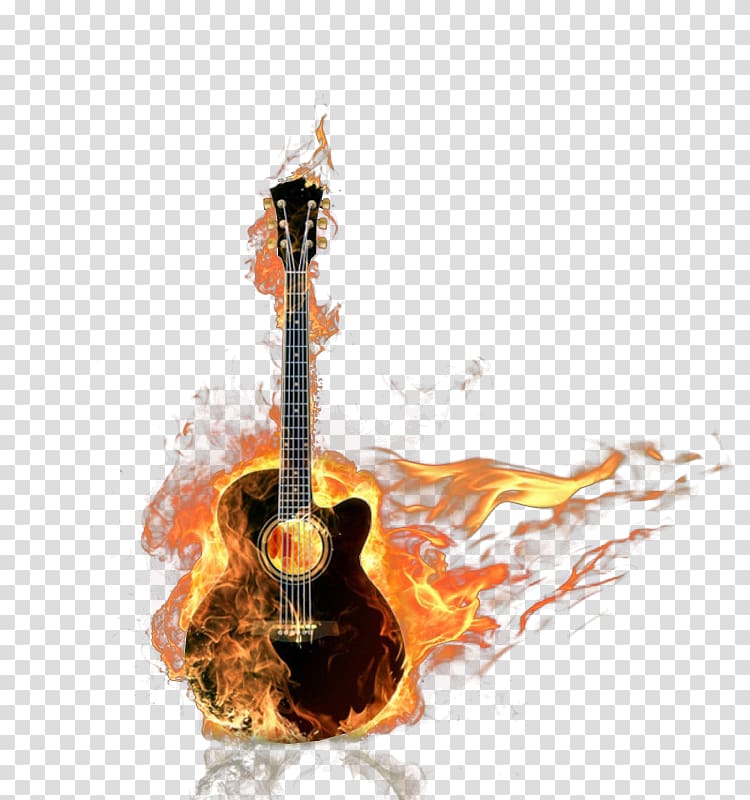 Bass guitar Acoustic guitar Flame, Musical Tone transparent background PNG clipart