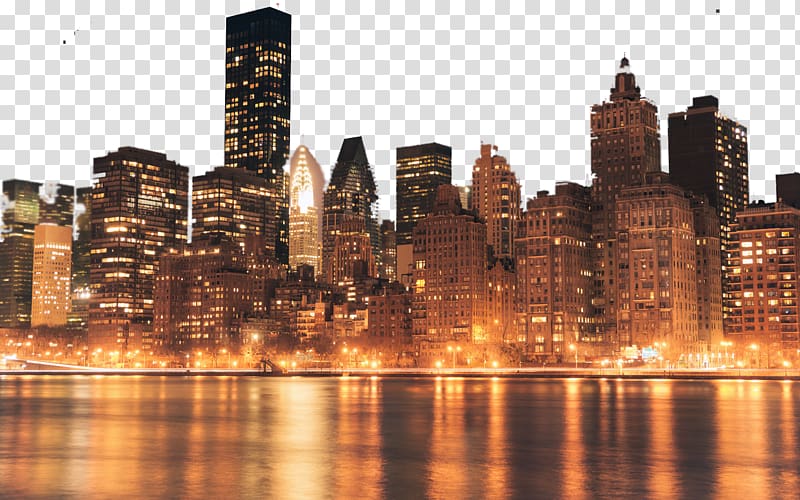 cityscape at night , One World Trade Center Midtown Manhattan Light NY Through the Lens Skyline, New York Building Night transparent background PNG clipart