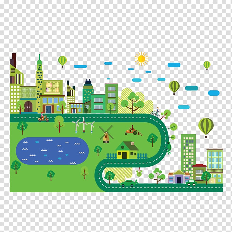 Muko-Muko Regency Drawing Symbol, Green forest city transparent background PNG clipart