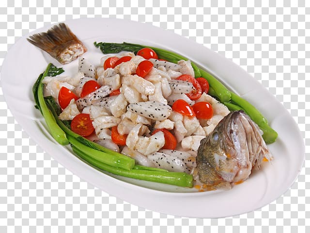 Seafood Salad, Sea bass salad transparent background PNG clipart