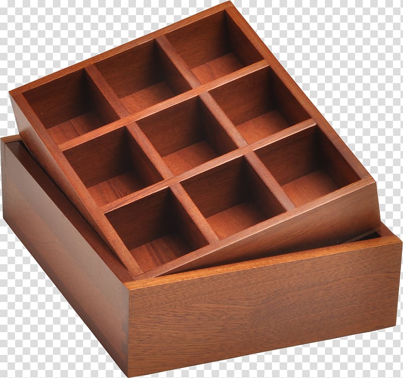 Decorative box Wood Drawer Professional organizing, tea gift box transparent background PNG clipart