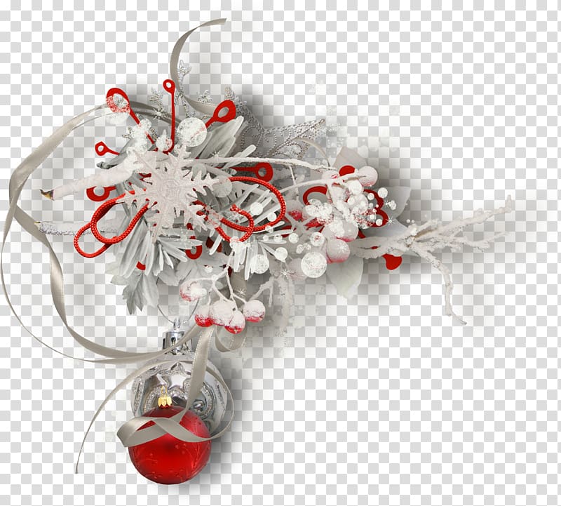 Christmas ornament Ded Moroz Snegurochka, silver bells transparent background PNG clipart