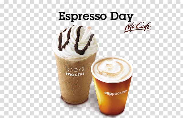 Caffè mocha McDonald\'s Latte macchiato Milkshake Espresso, iced mocha transparent background PNG clipart