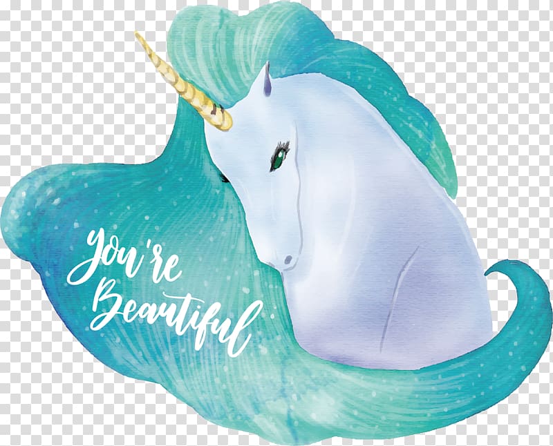 green and white unicorn , Unicorn Euclidean , a beautiful unicorn transparent background PNG clipart