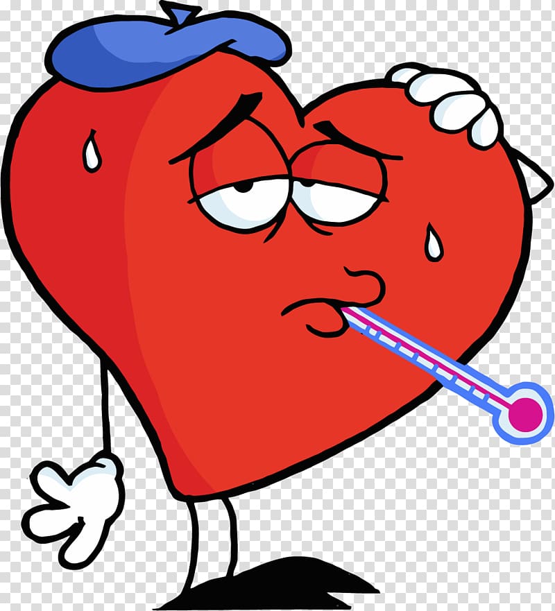 Heart Cartoon , Sick Heart transparent background PNG clipart