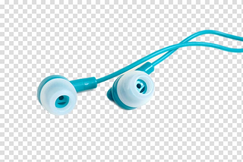 Headphones Light Baby blue, Light blue headphones transparent background PNG clipart