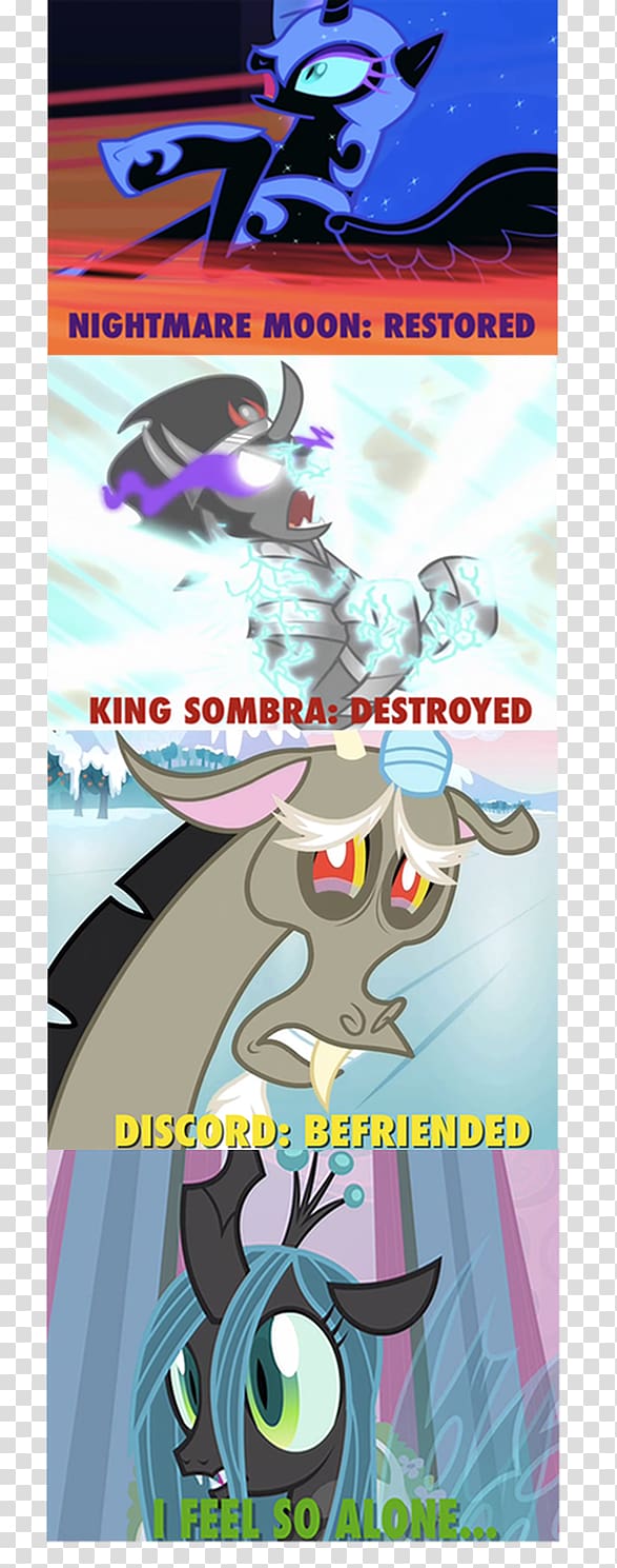Princess Luna Cartoon Discord Sombra, king queen knight transparent background PNG clipart