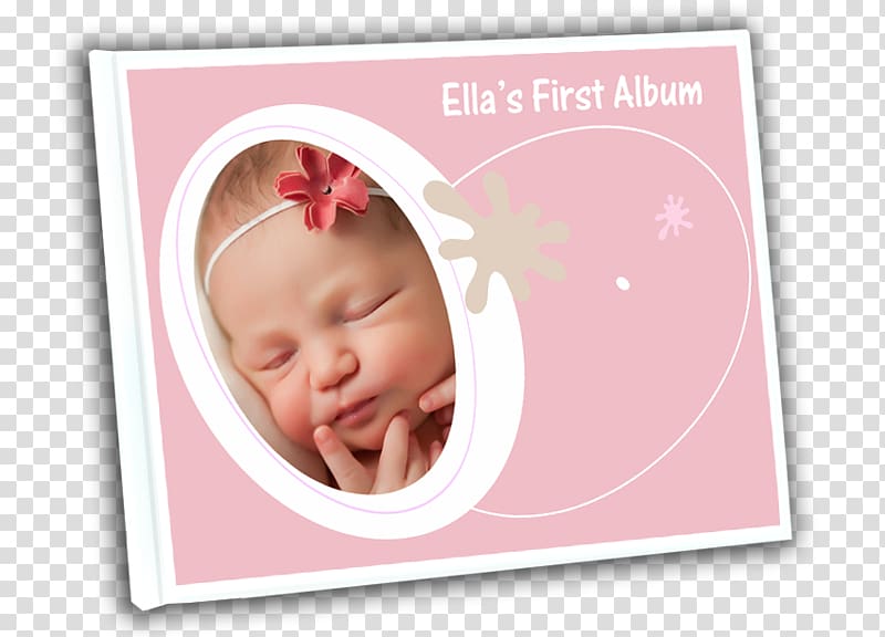 Infant Frames Text Greeting & Note Cards Pink M, Baby book transparent background PNG clipart