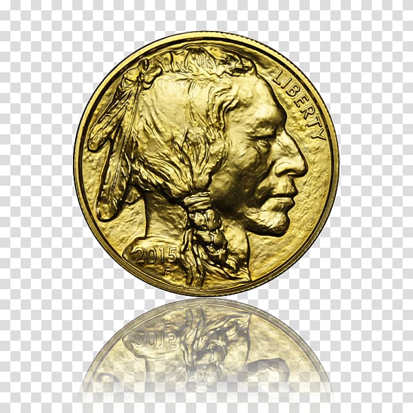 Gold coin Gold coin American Buffalo Bullion coin, Coin transparent background PNG clipart