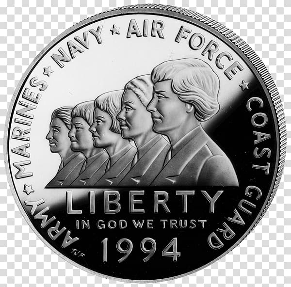 Dollar coin Women in Military Service for America Memorial United States, Coin transparent background PNG clipart