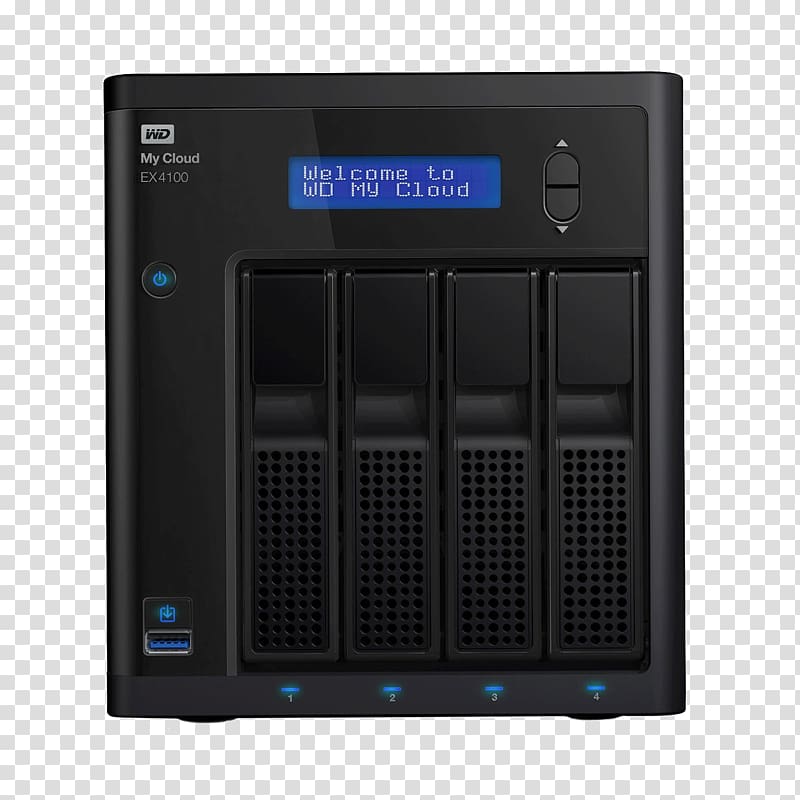 WD My Cloud EX4100 Network Storage Systems USB 3.0 Hard Drives, USB transparent background PNG clipart