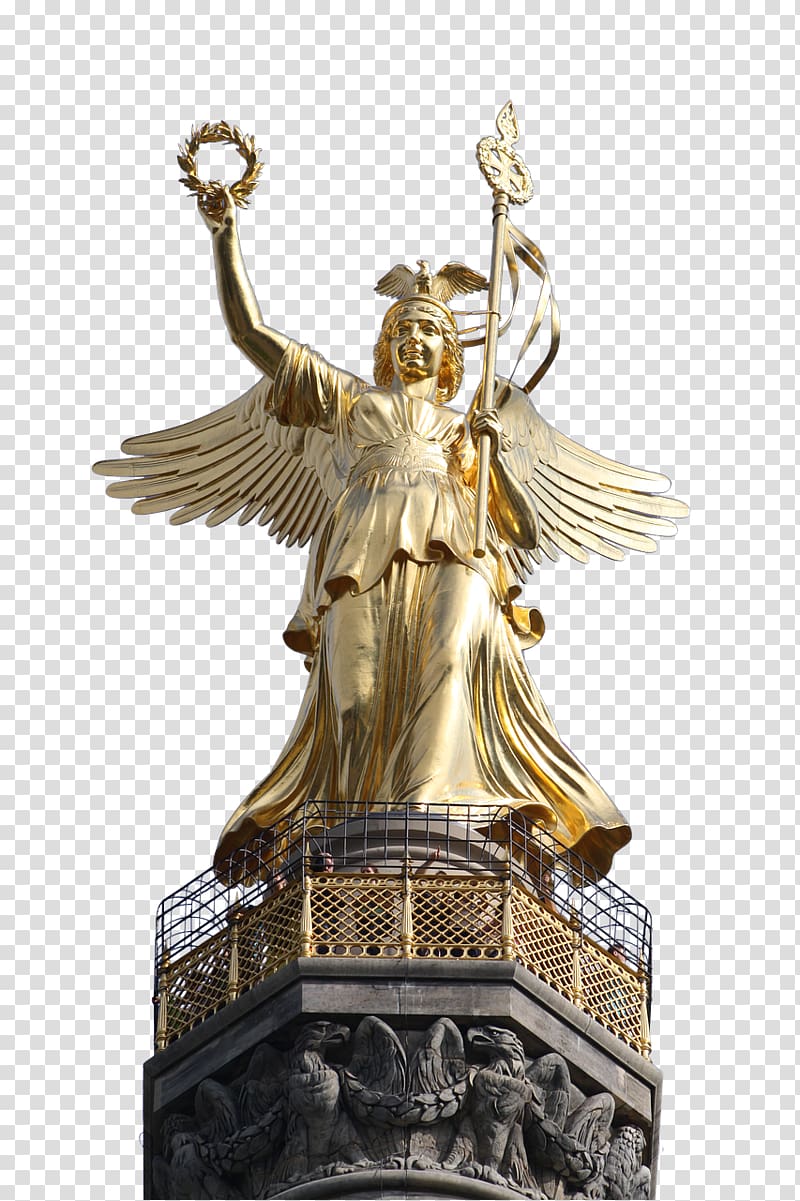 Berlin Victory Column Brandenburg Gate Monument, Goddess transparent background PNG clipart