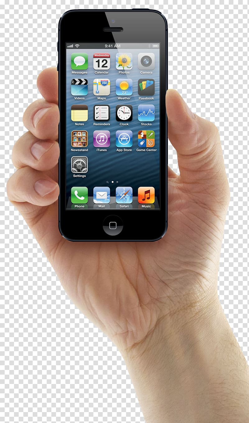 person holding black iPhone 5, iPhone 4S iPhone 5c iPhone 6S, Hand Holding iPhone transparent background PNG clipart