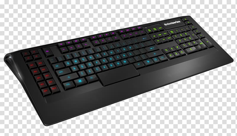 Computer keyboard SteelSeries Gaming keypad Gamer Macro, keyboard transparent background PNG clipart