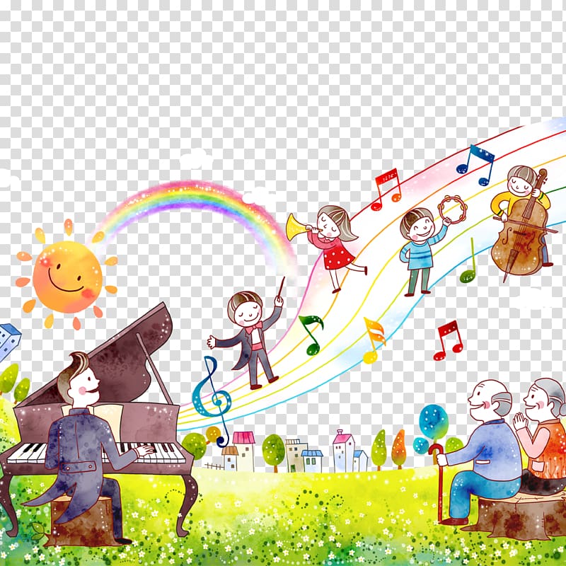 Child Musical instrument Piano String instrument, notes transparent background PNG clipart