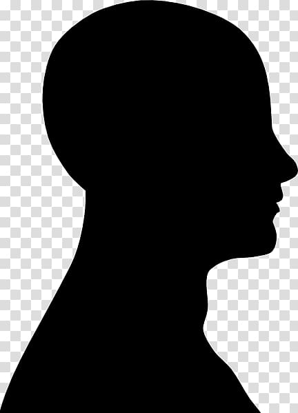 Human head Face Silhouette , man silhouette transparent background