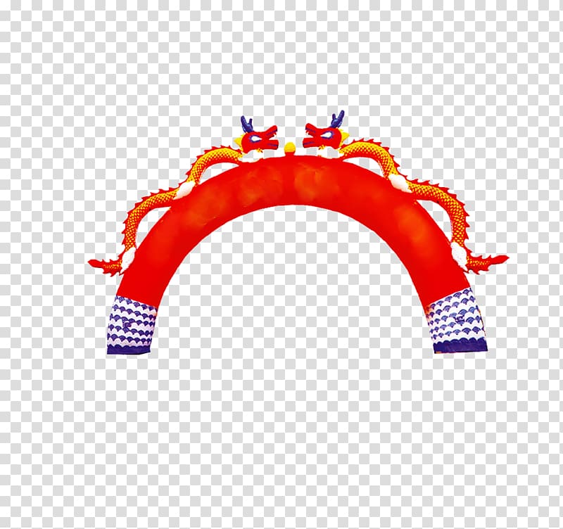 Hangzhou Performance Inflatable arch, Panlong column transparent background PNG clipart