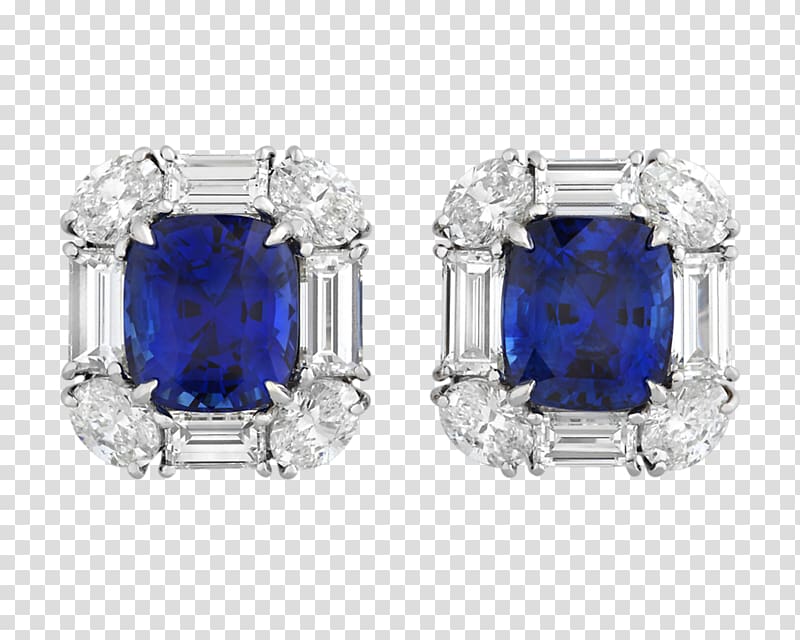 Sapphire Earring Carat Diamond cut Jewellery, sapphire transparent background PNG clipart