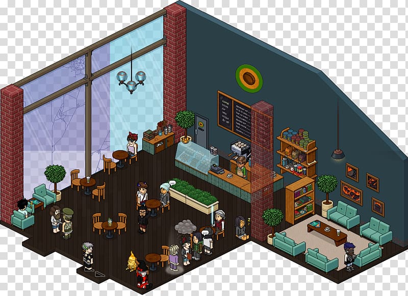 Cafe Coffee Habbo Hotel Room, habbo house transparent background PNG clipart