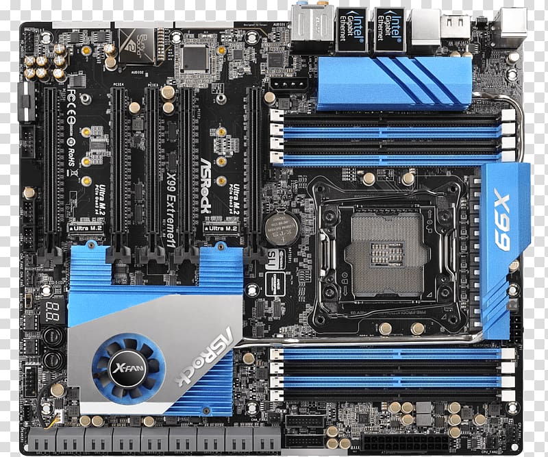 ASRock X99 Extreme11 LGA 2011-v3 Intel X99 SATA 6Gb/s USB 3.0 Extended ATX Intel Motherboard ASRock X99 Extreme11 LGA 2011-v3 Intel X99 SATA 6Gb/s USB 3.0 Extended ATX Intel Motherboard, intel transparent background PNG clipart