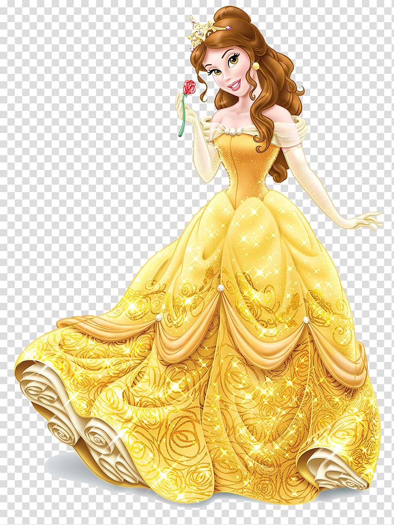 Disney Princess illustration, Belle Princess Aurora Cinderella Rapunzel Princess Jasmine, beauty and the beast transparent background PNG clipart