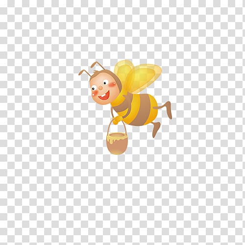 Honey bee Cartoon Drawing Illustration, bee transparent background PNG clipart