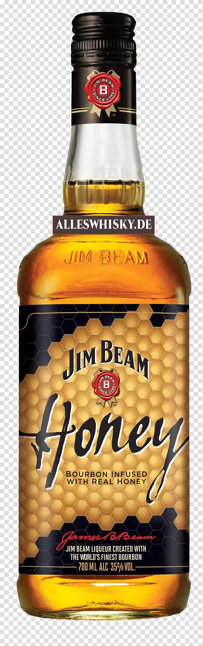 Bourbon whiskey Liqueur Distilled beverage Jim Beam, honey transparent background PNG clipart