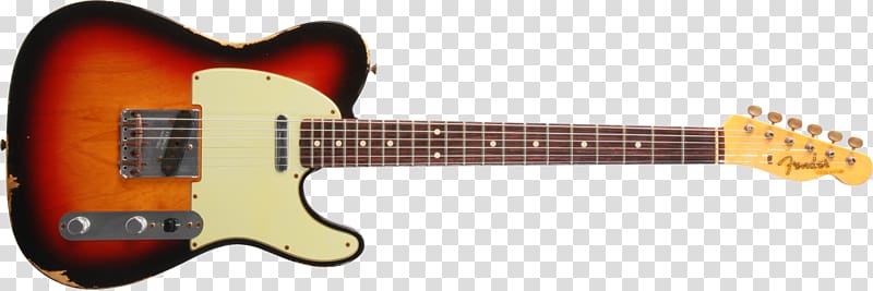 Fender Telecaster Custom Sunburst Guitar Fender Custom Shop, guitar transparent background PNG clipart