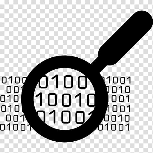 binary numbers and magnifying glass illustration, Predictive analytics Data analysis Computer Icons Big data, binary code transparent background PNG clipart