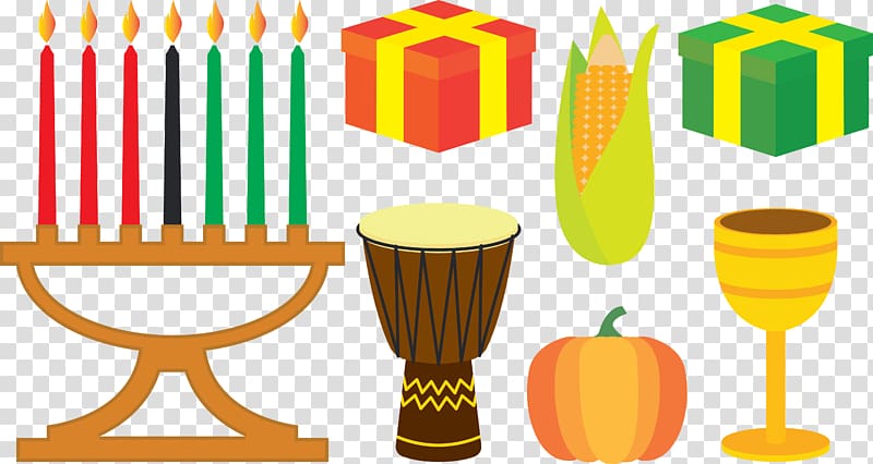 Kwanzaa , Candle food gift box transparent background PNG clipart