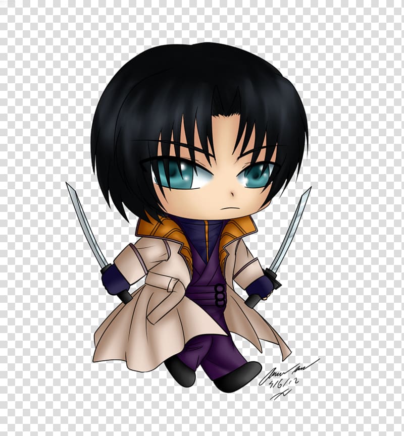 Aoshi Shinomori Kenshin Himura Rock Lee Chibi Rurouni Kenshin, Chibi transparent background PNG clipart