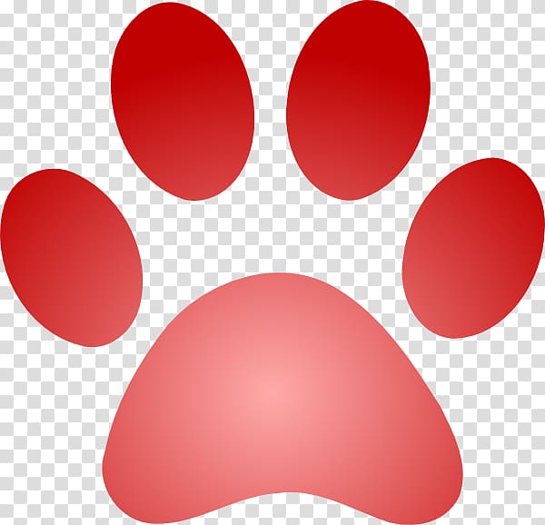 Dog Tiger Cougar Paw , red gradient banners transparent background PNG clipart