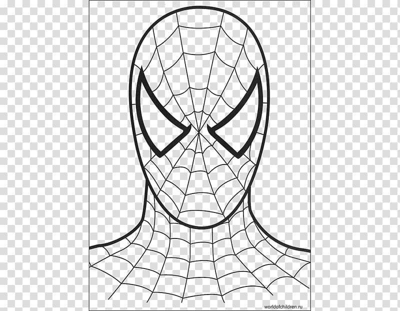 spiderman black and white drawing