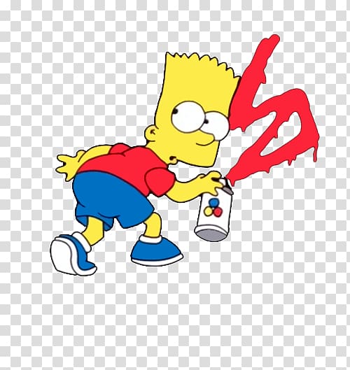 Cartoon character illustration, Bart Simpson Drawing Art museum Poster,  STICKERS transparent background PNG clipart