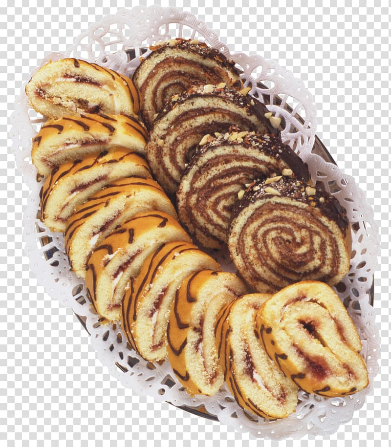 Cinnamon roll Danish pastry Sweet roll Swiss roll Croissant, croissant transparent background PNG clipart