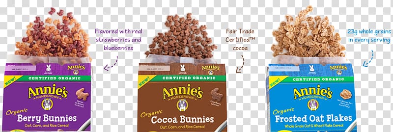 Organic food Breakfast cereal Annie’s Homegrown, Cereal Box transparent background PNG clipart