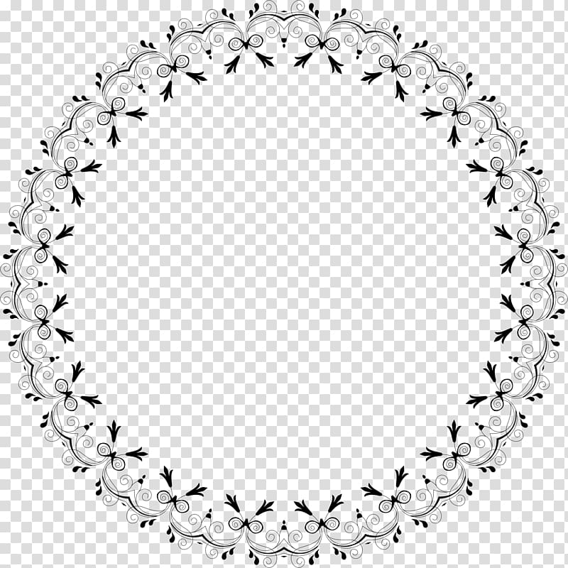 Crochet Doily Embroidery Pattern, flower border transparent background PNG clipart