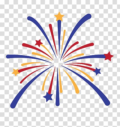 hand-painted fireworks transparent background PNG clipart